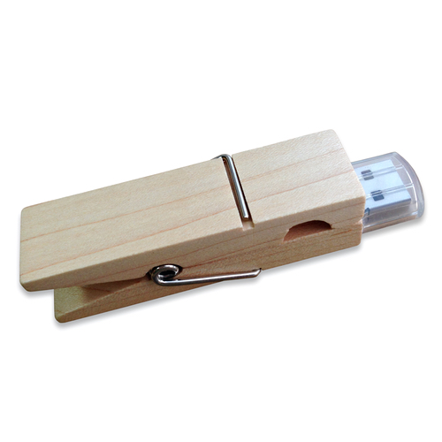 Деревянная USB флешка "Прищепка"